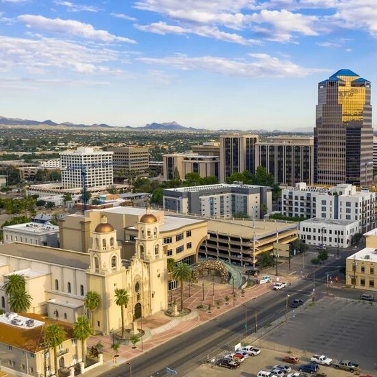 Aerial view of Tucson